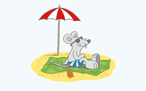 Piet unter dem Sonnenschirm